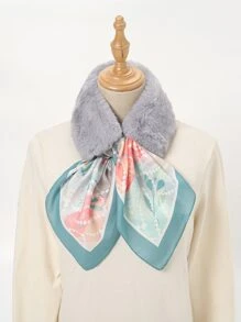 Flower Print Bandana - Multicolor - View 1