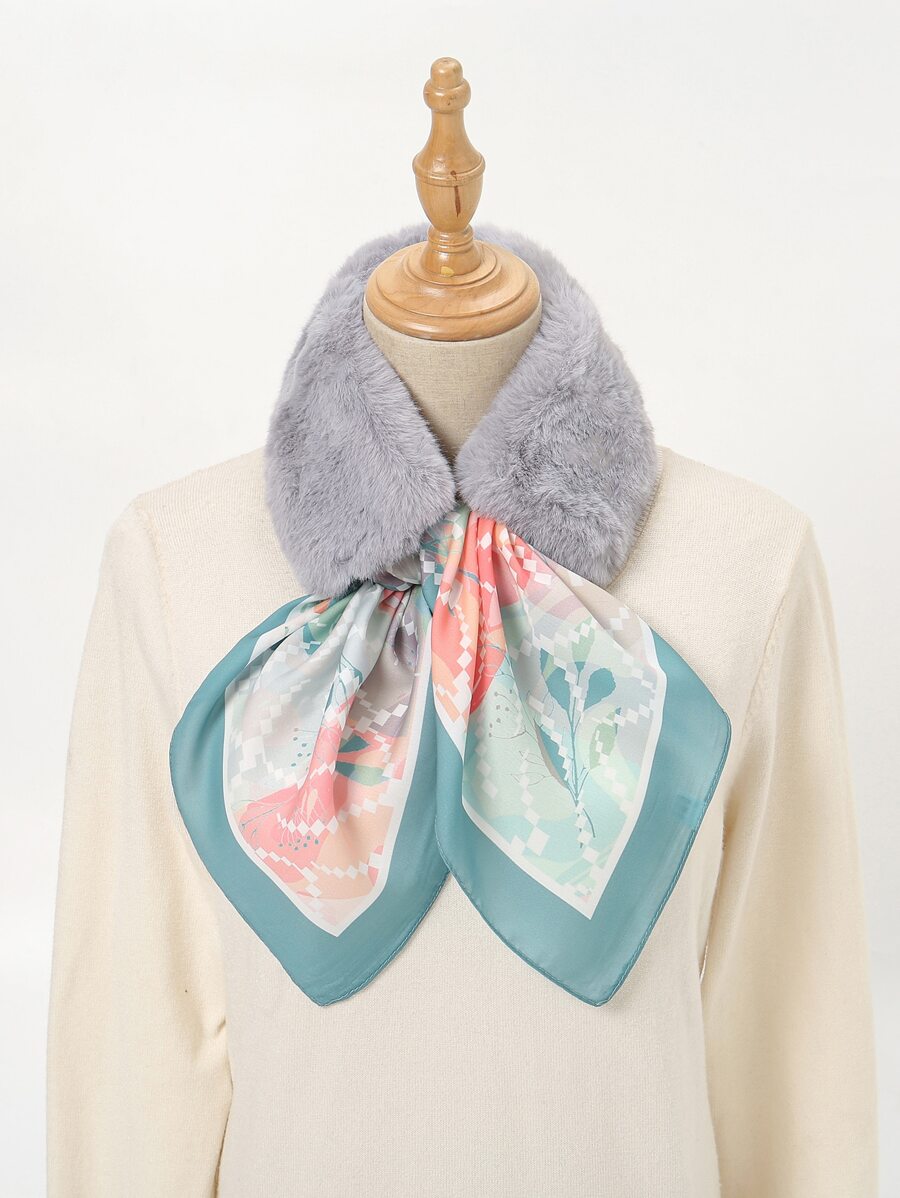 Flower Print Bandana - Multicolor - View 1