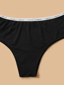 3 piezas Set bragas con cinta con letra - Multicolor - Ver 5