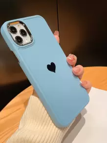 愛心圖案手機殼 - 藍色 - 查看 1