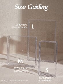 SHEIN BASIC LIVING 1 件入可堆疊辦公桌抽屜收納盒托盤分隔器適用於浴室梳妝台廚房辦公室 - 無色 - 查看 3