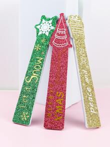 Giáng sinh 3 cái Bông tuyết & Cây Mẫu móng tay - Nhiều màu - Xem 1