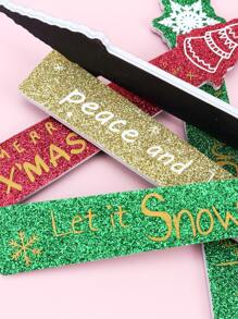 Giáng sinh 3 cái Bông tuyết & Cây Mẫu móng tay - Nhiều màu - Xem 2