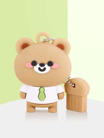 1入組32g/64g帶矽膠兔子設計的usb 2.0隨身碟,適用於個人電腦/電腦/筆記型電腦/數據存儲