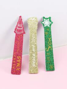 Giáng sinh 3 cái Bông tuyết & Cây Mẫu móng tay - Nhiều màu - Xem 6