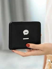 Ví Nữ Thêu Đồ họa Đúng mốt - màu đen - Xem 5