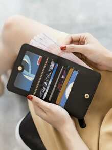 Ví Nữ Thêu Đồ họa Đúng mốt - màu đen - Xem 1