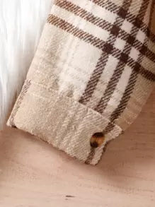 SHEIN Vintaside Kids 圣诞男婴格子印花翻盖口袋夹克和裤子（不含 T 恤） - 彩色 - 查看 4