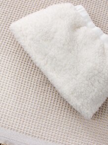 Baby Flap Detail Teddy Jacket & Skirt - White - View 8