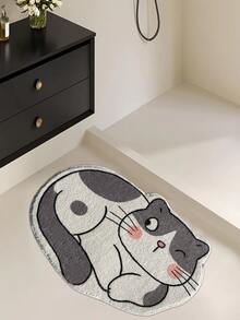 Cartoon Cat Pattern Rug - Multicolor - View 3