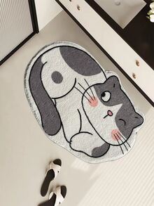 Cartoon Cat Pattern Rug - Multicolor - View 5