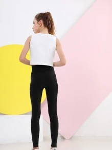 Cô gái Tween Thắt lưng rộng Túi bên cạnh Xà cạp - màu đen - Xem 2