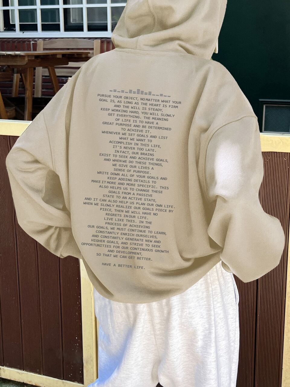 Slogan Graphic Drop Shoulder Hoodie,Fall Clothes Sweatshirt