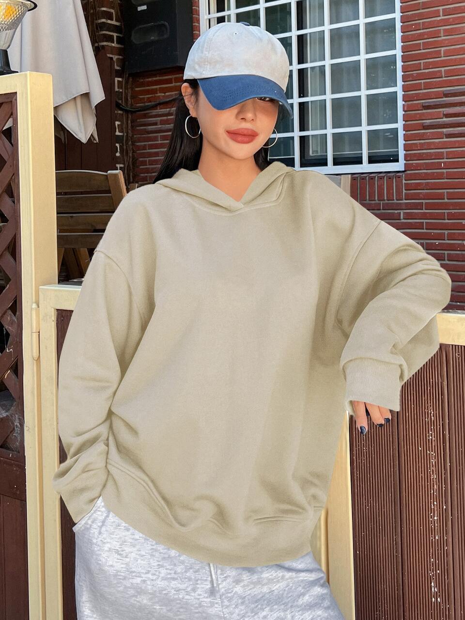 Slogan Graphic Drop Shoulder Hoodie,Fall Clothes Sweatshirt