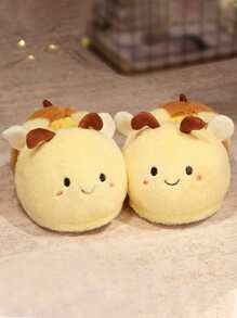 1對可愛蜜蜂拖鞋,毛絨絨室內家居動物拖鞋 - 彩色 - 查看 1