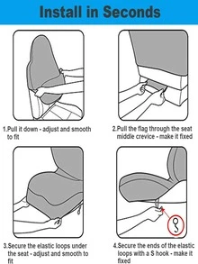 2pcs Leopard Print Car Seat Cover - Multicolor - View 3