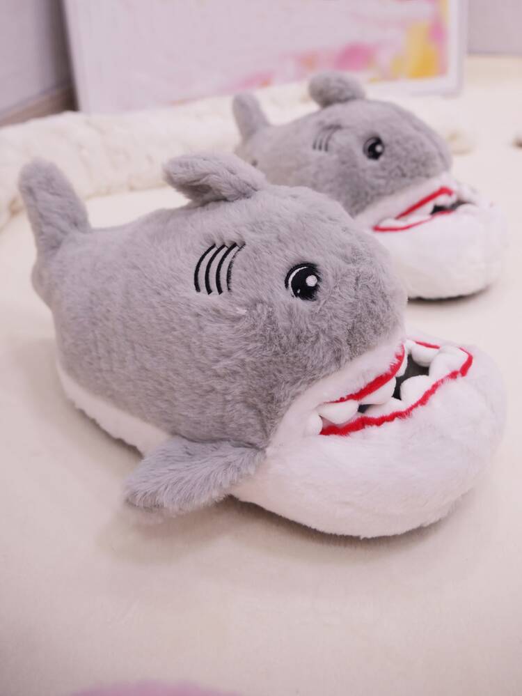 Shark Design Novelty Slippers - Multicolor - View 2