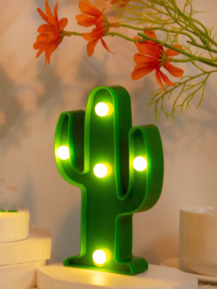 1 Pieza Lámpara Con Forma De Cactus - Amarillo - Añade 4