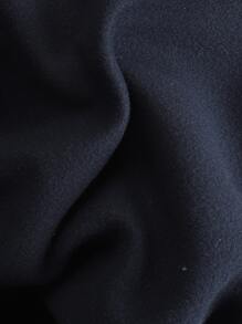 Manfinity Homme Sudadera Holgada De Hombre Con Capucha, Cordón Y Gráficos Con Consignas - Azul Marino - Ver 5