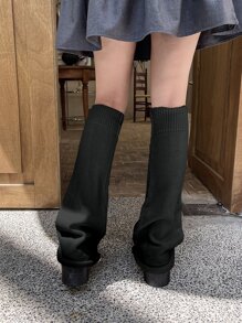 DAZY Calcetines unicolor amplio suelto - Negro - Ver 3