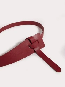 Thắt lưng trang trí nút - Màu Đỏ Sâu - Xem 2