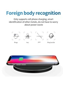 Tấm sạc sạc không dây Tương thích với Apple IPhone 13/14/12/SE/11/X/XR, Tấm sạc không dây AirPods 10W Tương thích với Samsung Galaxy/Note S21/S20/S9, Galaxy Buds - màu đen - Xem 8