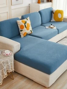 1入組素色有彈性沙發套 - 寶藍色 - 查看 1