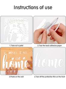 34pcs Heart & Letter Design Mirror Wall Sticker, Decorative Self Adhesive Wall Mirror For Home Decor - Silver - View 6