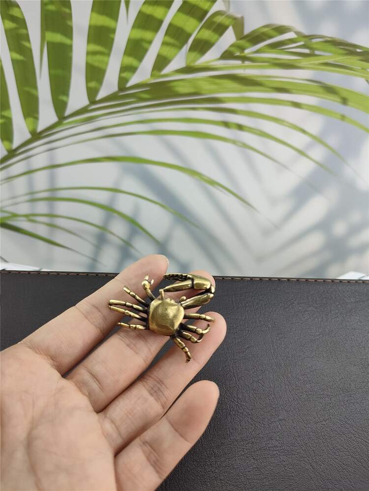 1pc Crab Shaped Decoration Craft - Bronze - View 8
