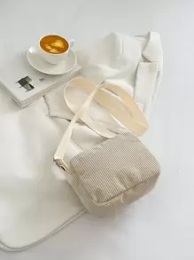 Mini Snap Button Flap Square Bag, Beach Purse, Perfect For Summer, Vacation & Daily Use, Travel Must Haves