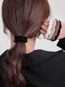 4入組素色大腸髮圈 - 彩色 - 查看 1