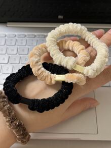 4入組素色大腸髮圈 - 彩色 - 查看 2