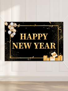 1 pieza Tela de fondo Año Nuevo - Champán - Ver 2