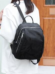 Ba lô Nữ Lá thư Có thể điều chỉnh được Mát mẻ - màu đen - Xem 1