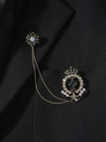 時尚流行男士不銹鋼簡約圈形耳環，適合珠寶禮物和時尚外觀 - 金黃色 - 查看 1