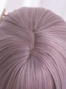 件淡紫色合成耐熱長直假髮接髮，24 英吋長，纖維材質，非常適合日常佩戴，外觀自然逼真。 - 藕粉色 - 查看 7