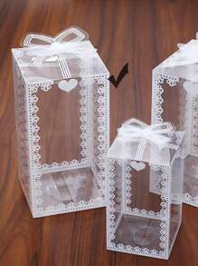 5入組愛心圖案禮物盒 - 無色 - 查看 4