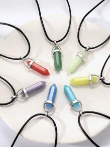 Fashionable and Popular Men's 7pcs Luminous Pendant Necklace for Jewelry Gift and for a Stylish Look - Multicolor - View 2