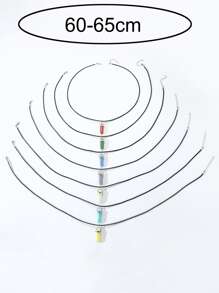 Fashionable and Popular Men's 7pcs Luminous Pendant Necklace for Jewelry Gift and for a Stylish Look - Multicolor - View 4