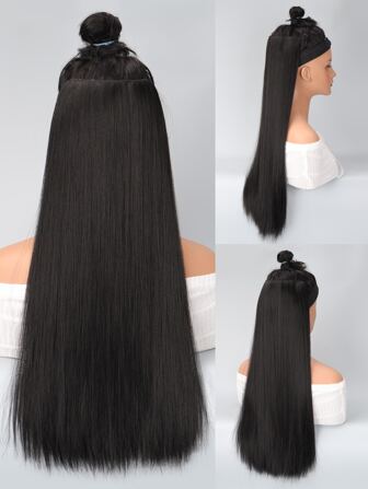 Clip In Long Straight Synthetic Hair Extension