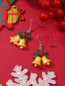 Christmas Bell Drop Earrings - Multicolor - View 3