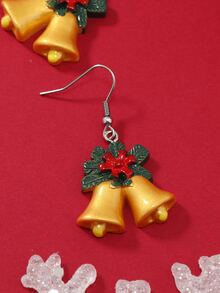 Christmas Bell Drop Earrings - Multicolor - View 4