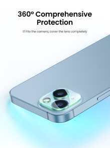 UGREEN 2 片鏡頭保護貼 相容於 iPhone 14 系列 - 無色 - 查看 6