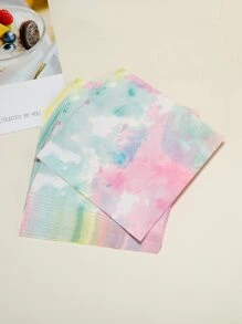 40pcs Tie Dye Disposable Napkin - Multicolor - View 1