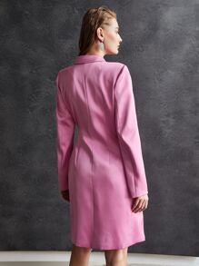 MOTF PREMIUM Chính thức Bọc Váy blazer - Hồng - Xem 9