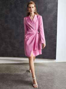 MOTF PREMIUM Chính thức Bọc Váy blazer - Hồng - Xem 6