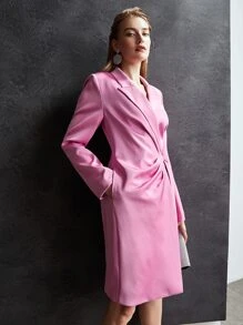 MOTF PREMIUM Chính thức Bọc Váy blazer - Hồng - Xem 10