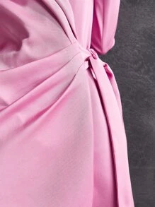 MOTF PREMIUM Chính thức Bọc Váy blazer - Hồng - Xem 7