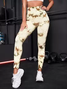 Easithlete 無縫收復紮染運動打底褲 - 彩色 - 查看 4