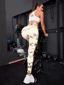 Easithlete 無縫收復紮染運動打底褲 - 彩色 - 查看 5